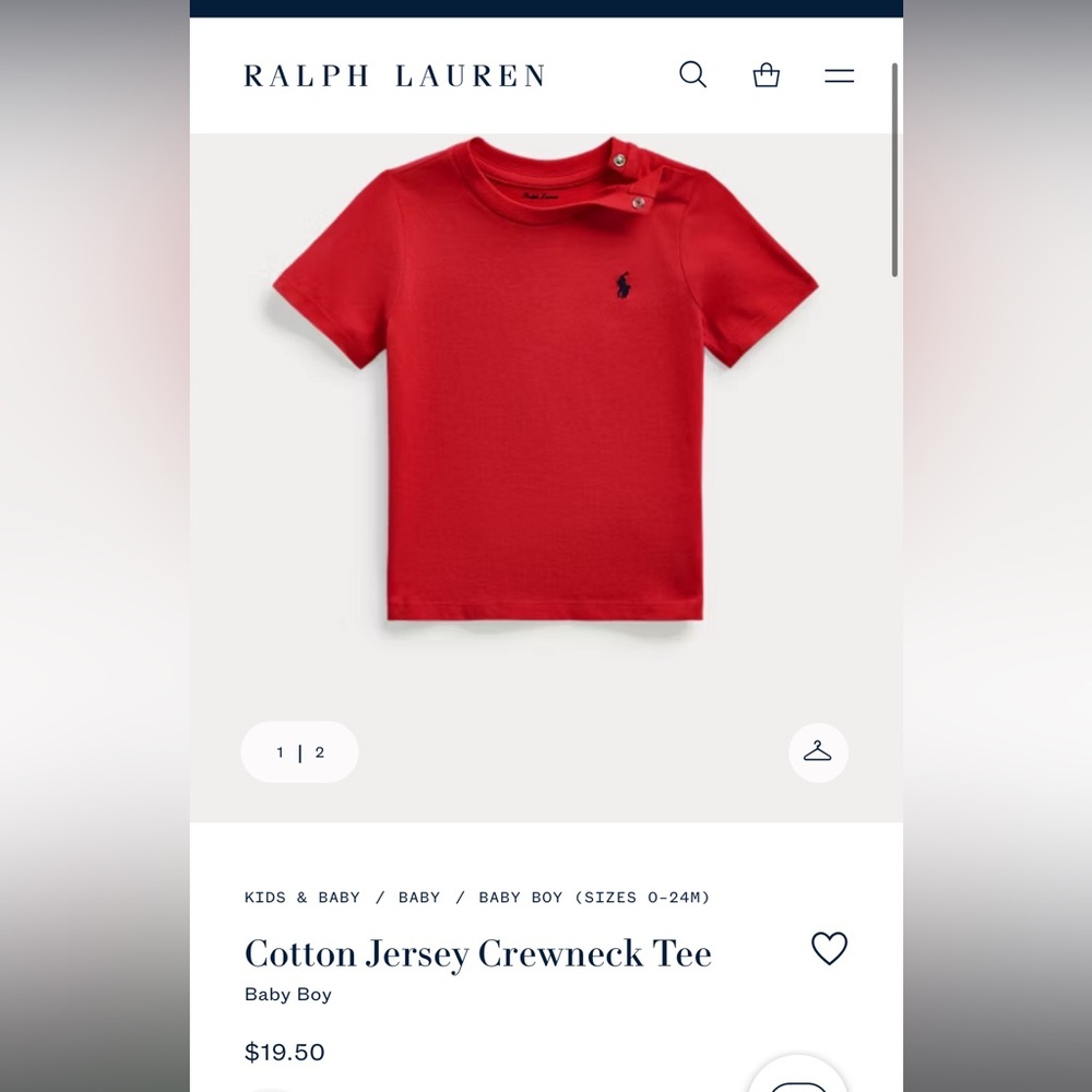 Cotton Jersey Crewneck Tee
